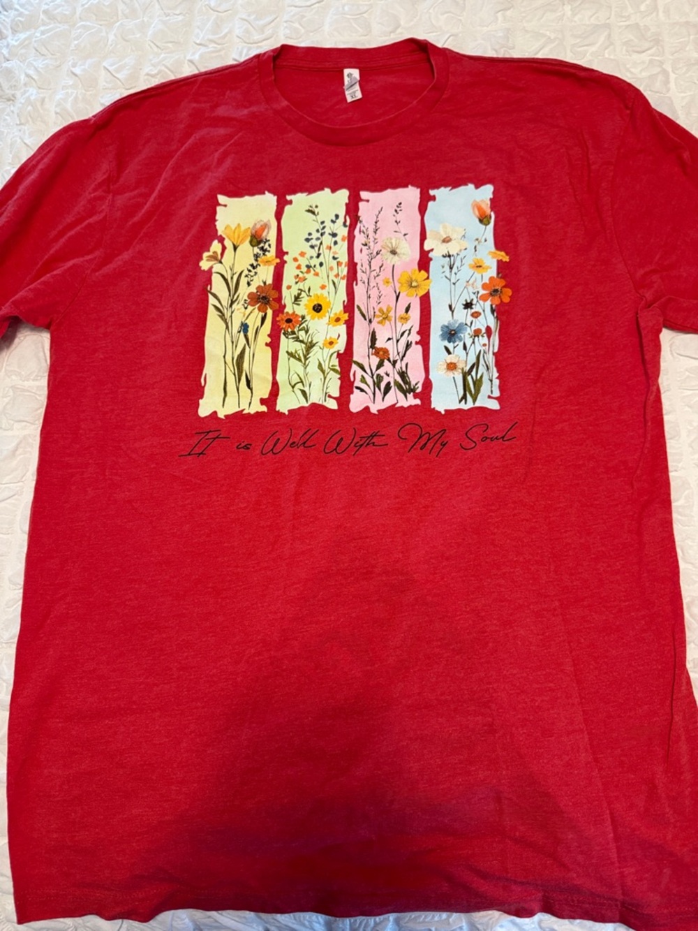 Red Floral Graphic Tee - Women's Short Sleeve